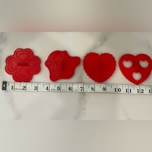 Red Heart and Flower Cookie Cutters